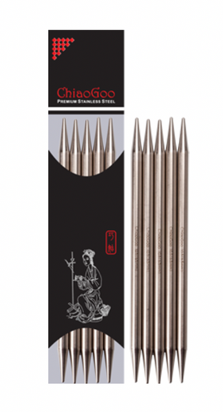 Chiaogoo SS Double Point Needles - beWoolen