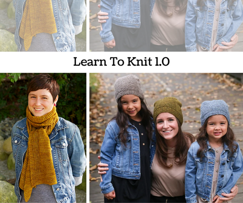 Learn To Knit 1.0 Sundays April 21, 28, May 12 & 19  11:30-1:30