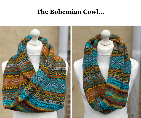 Bohemian Cowl Knit-along   Sundays 11:30 - 1:30 PM   May 17, 31, June 14 & 28th - beWoolen