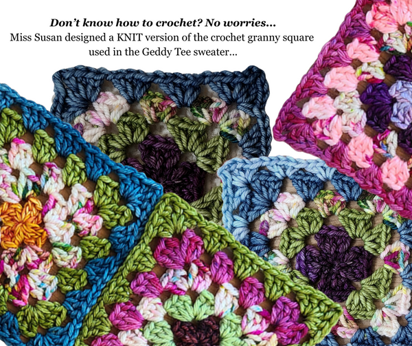 Knitted Granny Square Class- Sunday, September 7th.   12:00-2:00 PM