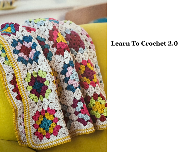 Learn To Crochet 2.0 Let's Make Granny Squares! Class - Wednesdays  6-8 PM    March 4, 11 & 25th - beWoolen