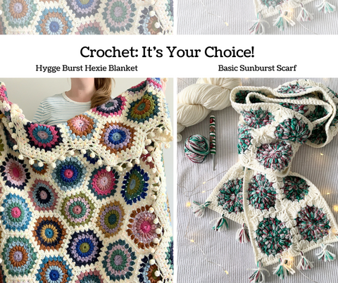 Crochet: It's Your Choice!   Mondays  October 14, 21, 28 & November 4th  6-8 pm