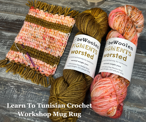 Learn to Tunisian Crochet Workshop Mug Rug - Monday  April 14th   6:00-8:00 PM