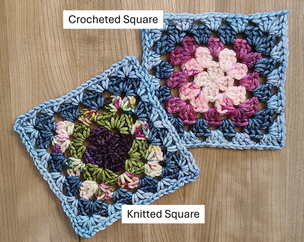 Knitted Granny Square Class- Sunday, September 7th.   12:00-2:00 PM