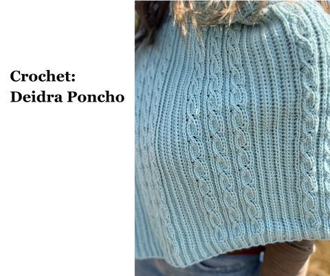 Crochet: Deidra Poncho    Wednesdays, October 29, November 12, 19 & December 3rd        6 - 8 PM